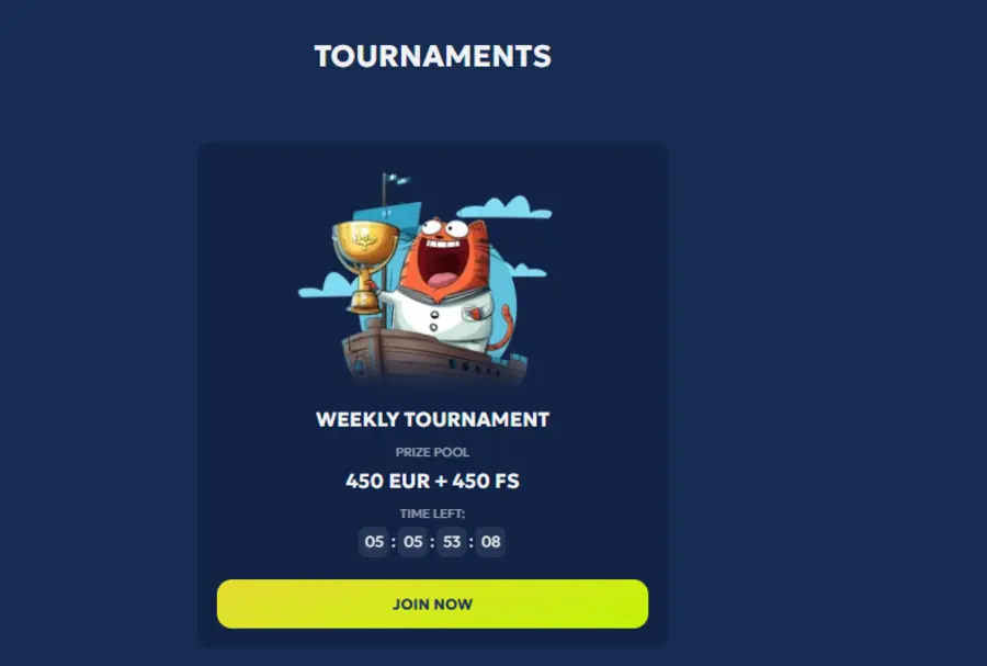 GalleonBet weekly tournament with prize pool